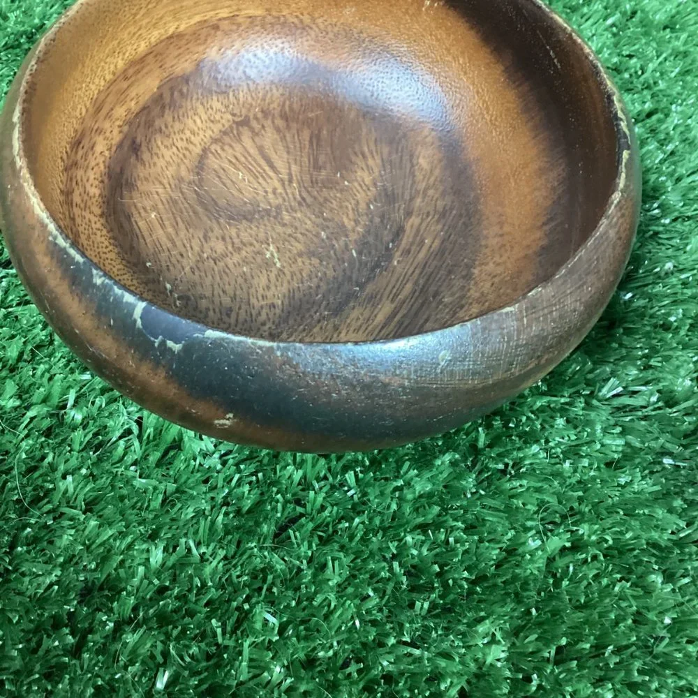 Vintage Monkeypod Wood Bowls (4)